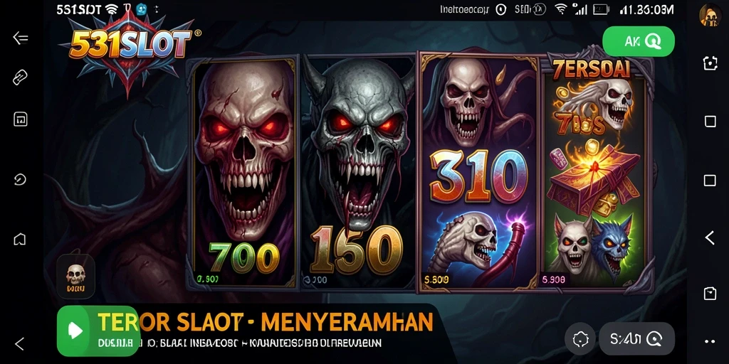 Tampilan menyeramkan dari gameplay 531SLOT yang memikat dan mencekam.