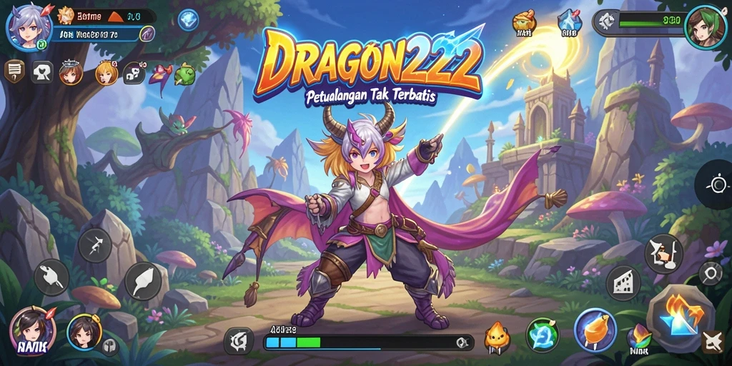 Tangkapan layar gameplay DRAGON222 menampilkan aksi karakter anime yang dinamis.