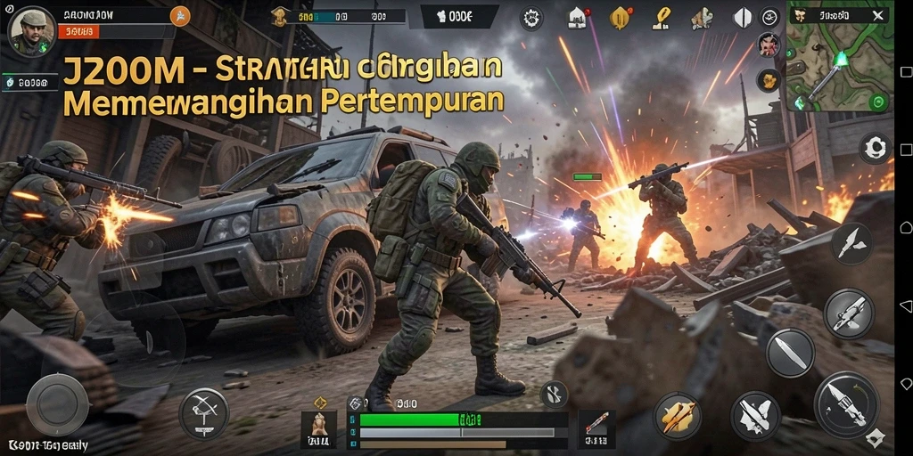 Tampilan gameplay J200M dengan aksi strategis yang mendebarkan.