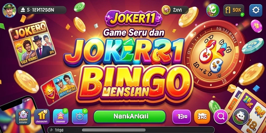 Screenshot utama JOKER11 menampilkan gameplay seru Bingo dengan grafis yang menarik.
