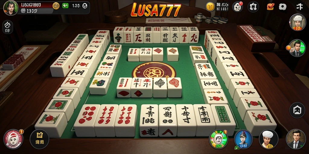 Tampilan utama LUSA777 dengan gameplay Mahjong yang menarik dan menantang.