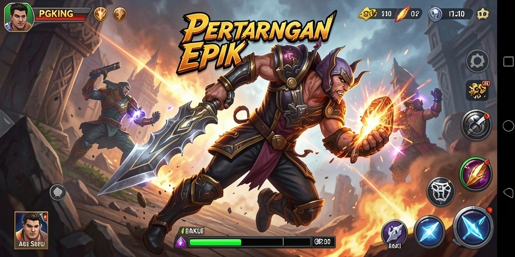 Tampilan menakjubkan dari gameplay PGKING yang penuh aksi.