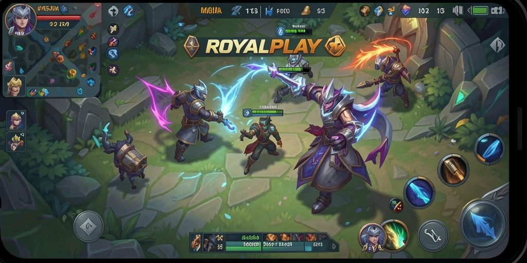 Tampilan seru dan dinamis dari gameplay ROYALPLAY.