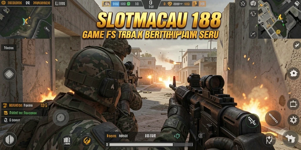 Screenshot menampilkan aksi seru dari gameplay FPS SLOTMACAU188.