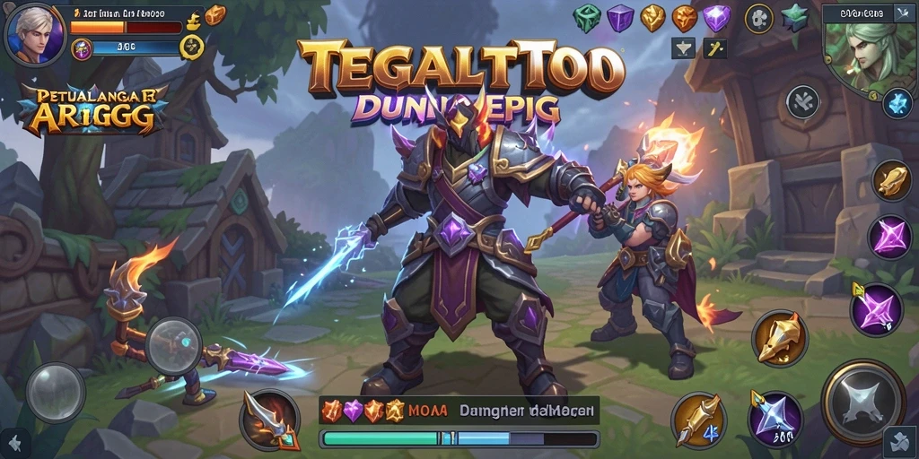 Tampilan gameplay seru dalam TEGALTOTO yang menampilkan pertarungan epik.
